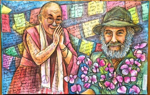The Dalai Lama and Burt.  Susan Shie 2915
